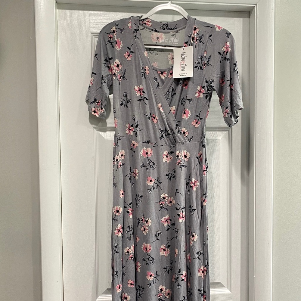 Latched Mama Midi Wrap Dress